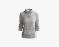 Hoodie With Pockets For Women Mockup 03 White Modèle 3d
