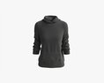 Hoodie With Pockets For Women Mockup 04 Black 3D 모델 