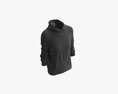 Hoodie With Pockets For Women Mockup 04 Black 3D-Modell