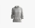 Hoodie With Pockets For Women Mockup 04 Black 3D-Modell