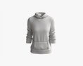 Hoodie With Pockets For Women Mockup 04 Orange Modello 3D