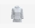 Hoodie With Pockets For Women Mockup 04 White 3D модель