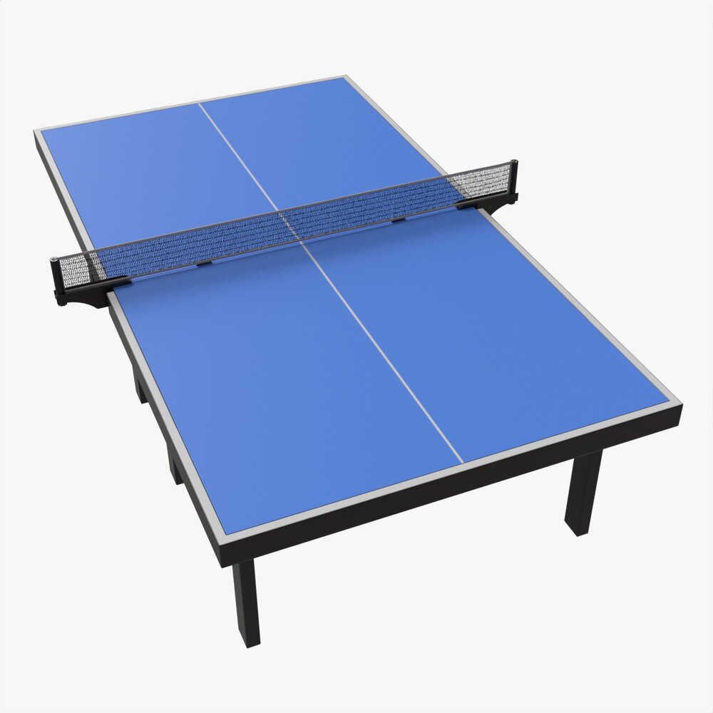 Indoor Table Tennis Table ITTF 3D 모델 