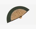 Japanese Bamboo Folding Hand Fan 3d model
