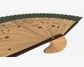 Japanese Bamboo Folding Hand Fan 3D модель