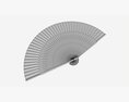 Japanese Bamboo Folding Hand Fan 3Dモデル