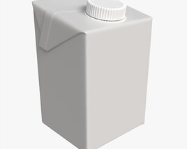 Juice Cardboard 500 Ml Packaging Mockup 3D 모델 