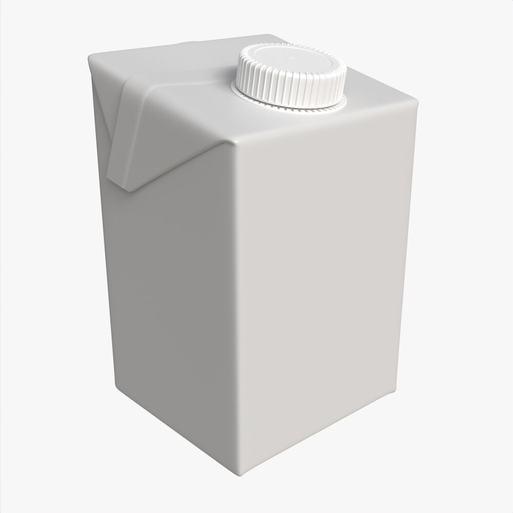 Juice Cardboard 500 Ml Packaging Mockup 3Dモデル
