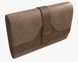 Leather Wallet For Women Brown Modelo 3d