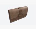 Leather Wallet For Women Brown Modello 3D