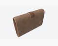 Leather Wallet For Women Brown Modello 3D