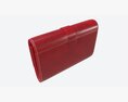Leather Wallet For Women Red Modello 3D