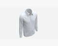 Long Sleeve Polo Shirt For Men Mockup 01 White 3D 모델 