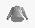Long Sleeve Polo Shirt For Men Mockup 01 White 3Dモデル