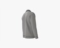 Long Sleeve Polo Shirt For Men Mockup 02 Black 3d model