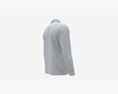 Long Sleeve Polo Shirt For Men Mockup 02 White 3D模型