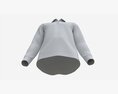 Long Sleeve Polo Shirt For Men Mockup 02 White Modello 3D
