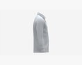 Long Sleeve Polo Shirt For Men Mockup 02 White 3D-Modell
