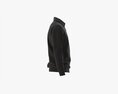 Long Sleeve Polo Shirt For Men Mockup 03 Black 3D модель