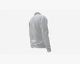 Long Sleeve Polo Shirt For Men Mockup 03 White 3Dモデル
