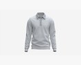 Long Sleeve Polo Shirt For Men Mockup 03 White Modelo 3D