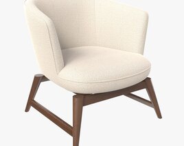 Lounge Chair Baker Coupe Modèle 3D