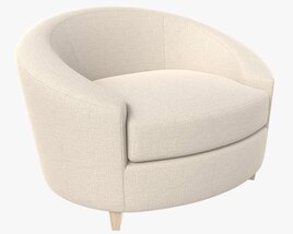 Lounge Chair Baker Ellipse Modèle 3D