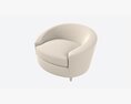 Lounge Chair Baker Ellipse 3D-Modell
