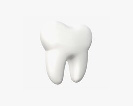 Tooth Cartoon Modello 3D