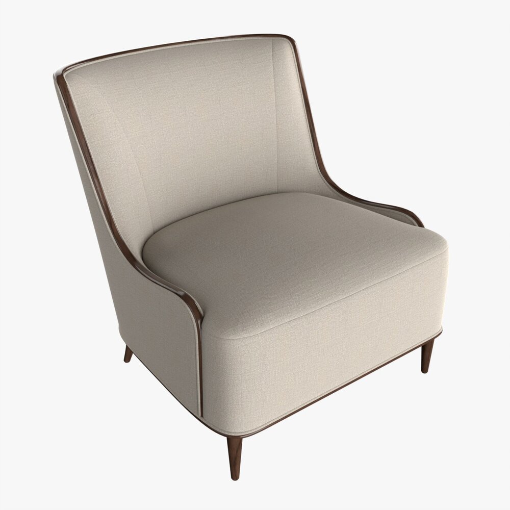 Lounge Chair Baker Marino Modèle 3D