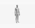 Male Full Body Mannequin Black Plastic Modello 3D