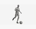 Male Mannequin In Soccer Uniform In Action 01 3d model