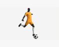 Male Mannequin In Soccer Uniform In Action 02 Modelo 3D
