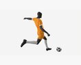 Male Mannequin In Soccer Uniform In Action 02 3D модель