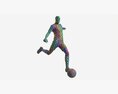 Male Mannequin In Soccer Uniform In Action 02 3D модель