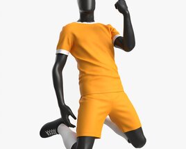 Male Mannequin In Soccer Uniform In Action 03 Modèle 3D