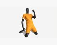 Male Mannequin In Soccer Uniform In Action 03 3D модель