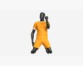 Male Mannequin In Soccer Uniform In Action 03 3D模型