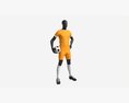Male Mannequin In Soccer Uniform With Ball 01 Modelo 3D