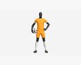 Male Mannequin In Soccer Uniform With Ball 01 3D модель
