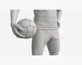 Male Mannequin In Soccer Uniform With Ball 01 Modello 3D