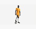 Male Mannequin In Soccer Uniform With Ball 02 Modèle 3d