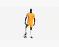 Male Mannequin In Soccer Uniform With Ball 02 3D-Modell