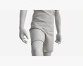 Male Mannequin In Soccer Uniform With Ball 02 Modello 3D