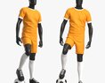 Male Mannequin In Soccer Uniform With Ball 02 3D модель