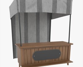 Market Fair Stall With Canopy 01 Modello 3D