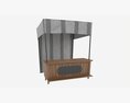 Market Fair Stall With Canopy 01 3D 모델 