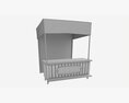 Market Fair Stall With Canopy 01 3d model