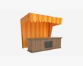 Market Fair Stall With Canopy 02 3d model