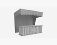 Market Fair Stall With Canopy 02 3d model
